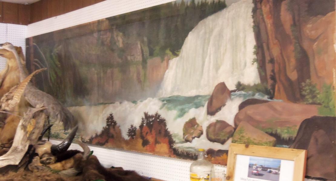 Frostop Mural of Mesa Falls on Display at Museum