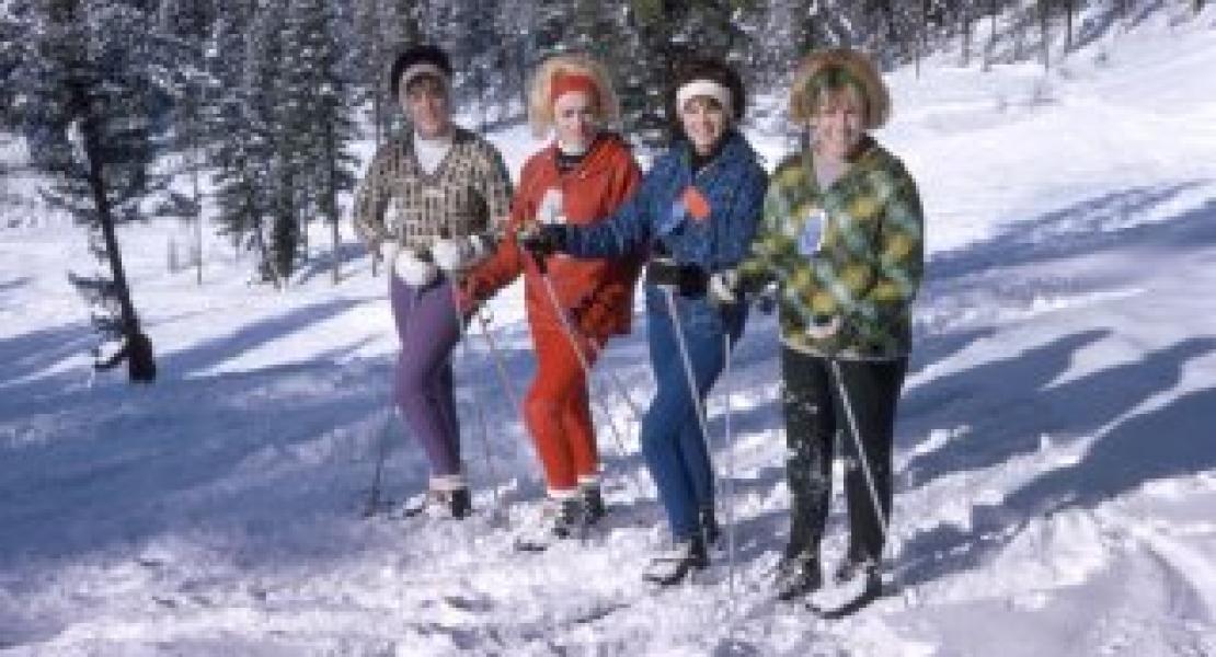 Janean Wickham, Beverly Kandler, Karen Daniels, and Janet Kuch: 1963-64 ski season