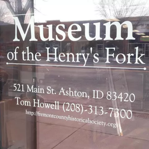 The museum's window on Main Street, Ashton