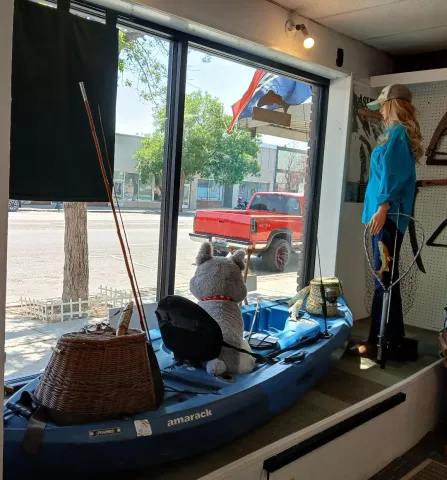 The large window fishing display